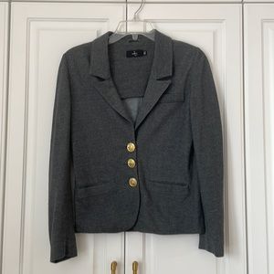 Good buttons! Bloomingdales Aqua gray jacket
